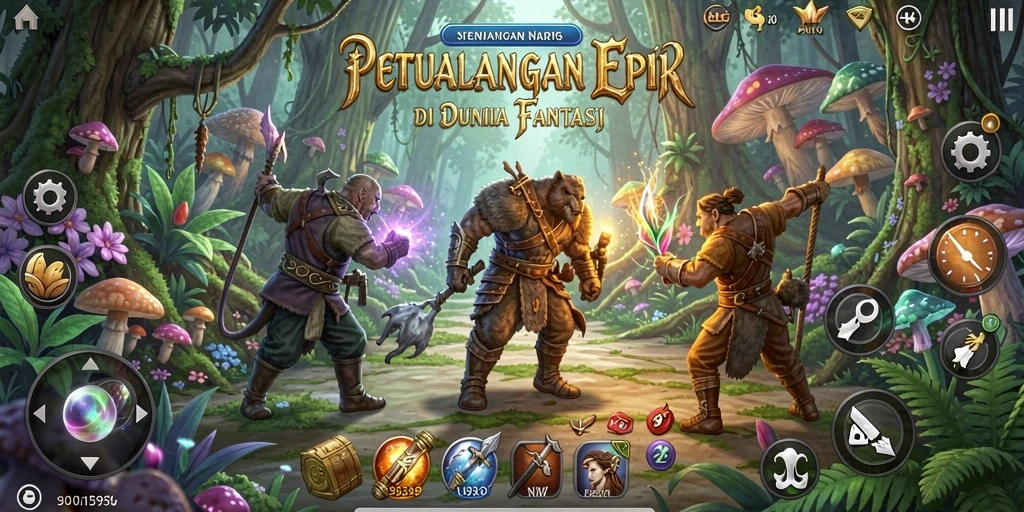 Tangkapan layar gameplay RPG yang penuh aksi dan petualangan.