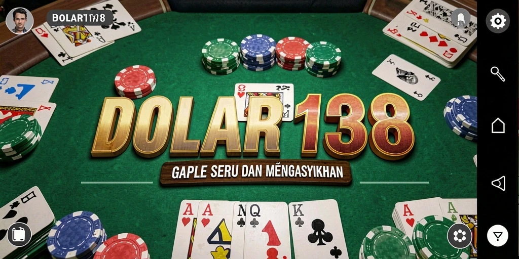 Gameplay seru DOLAR138 dengan suasana permainan Gaple yang menantang.