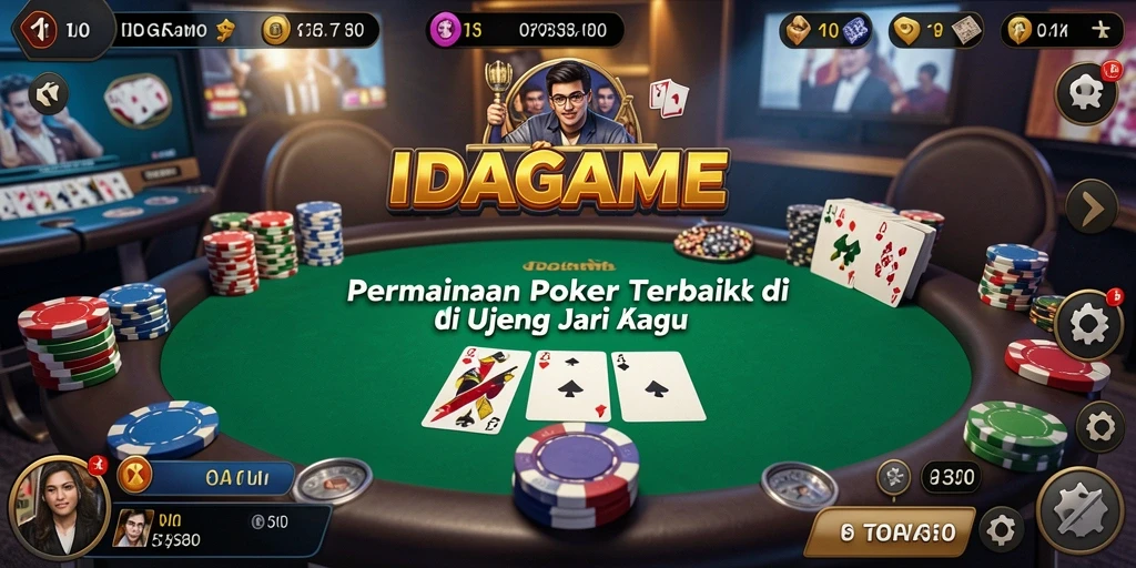 Tampilan menarik gameplay Poker di IDAGAME.