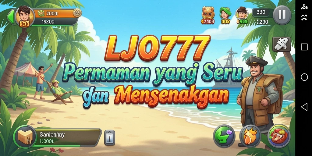 Tampilan gameplay LJO777 yang ceria dan mengasyikkan.