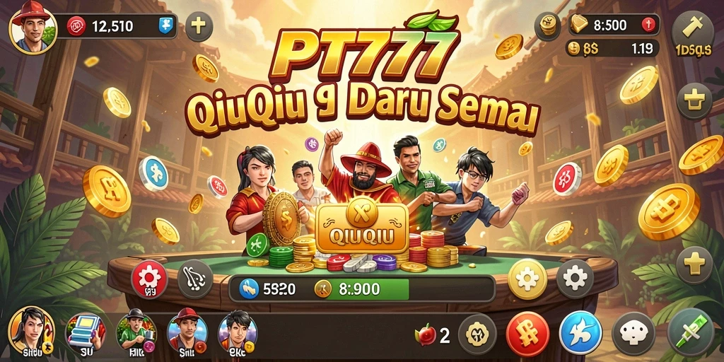 Tampilan gameplay PT777 dengan elemen QiuQiu yang seru dan menegangkan.